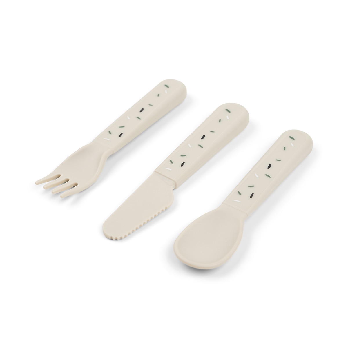 Conjunto de Talheres de 3 Peças Coleção Foodie Branco Areia-2