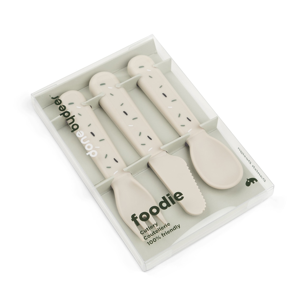 Conjunto de Talheres de 3 Peças Coleção Foodie Branco Areia-3