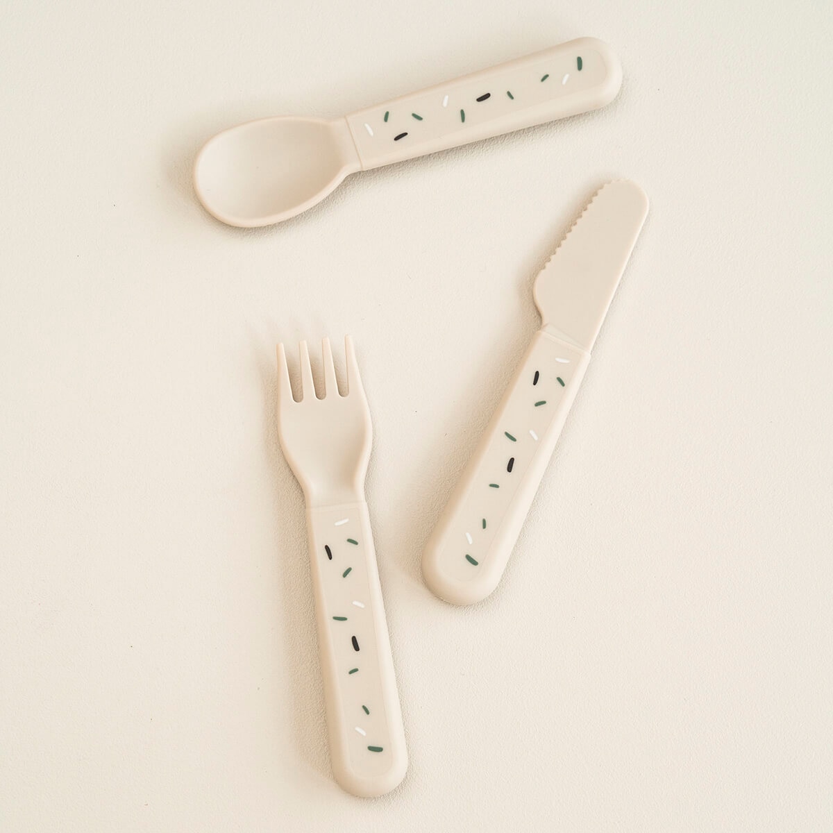 Conjunto de Talheres de 3 Peças Coleção Foodie Branco Areia-4