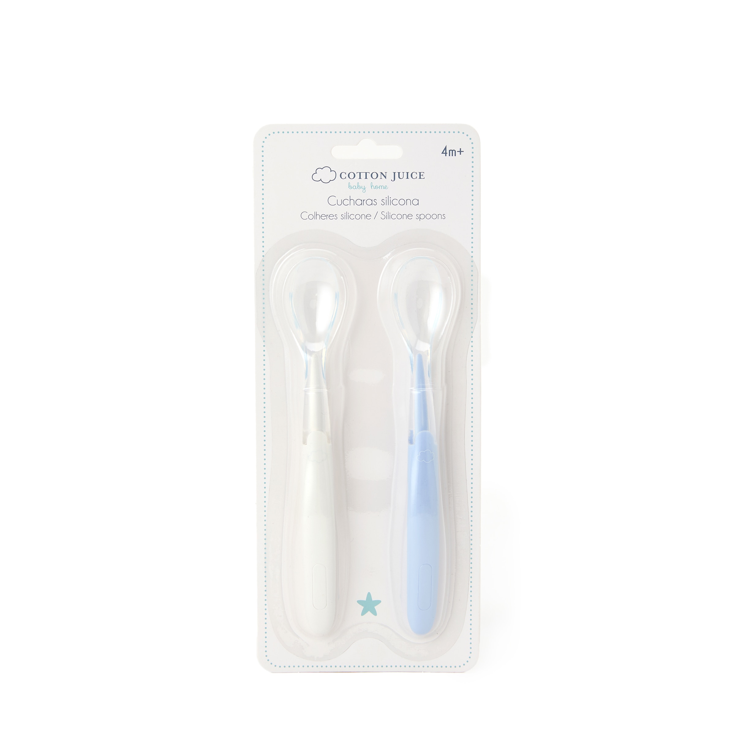 Colheres com Ponta de Silicone - 2 Unid. Azul-claro-3