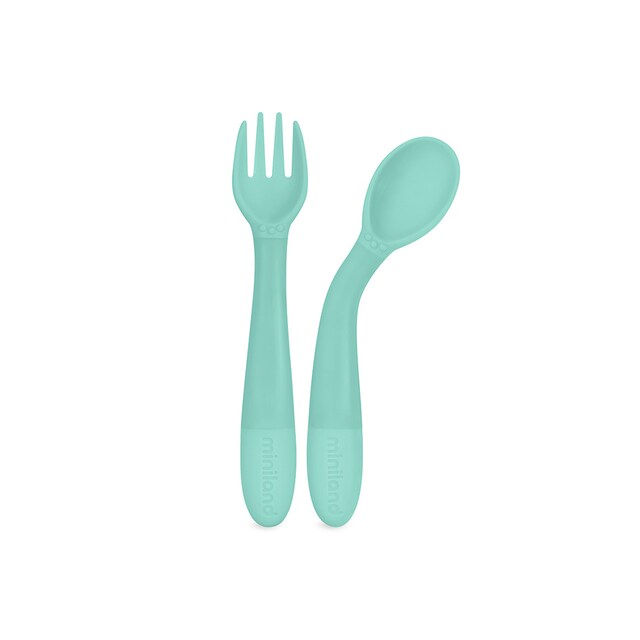 Imagem 0 de Conjunto de 2 Talheres Infantis Flexíveis Ocean