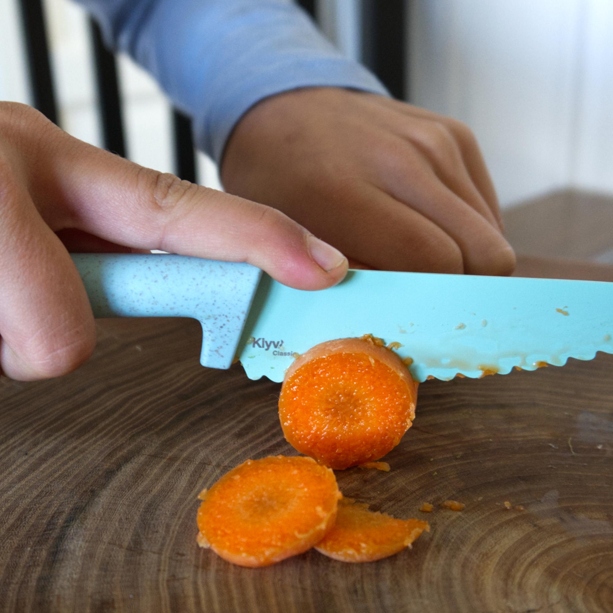 Cuchillo aprendizaje SKAGFA Klyv classic anticorte - Azul claro Azul claro-3