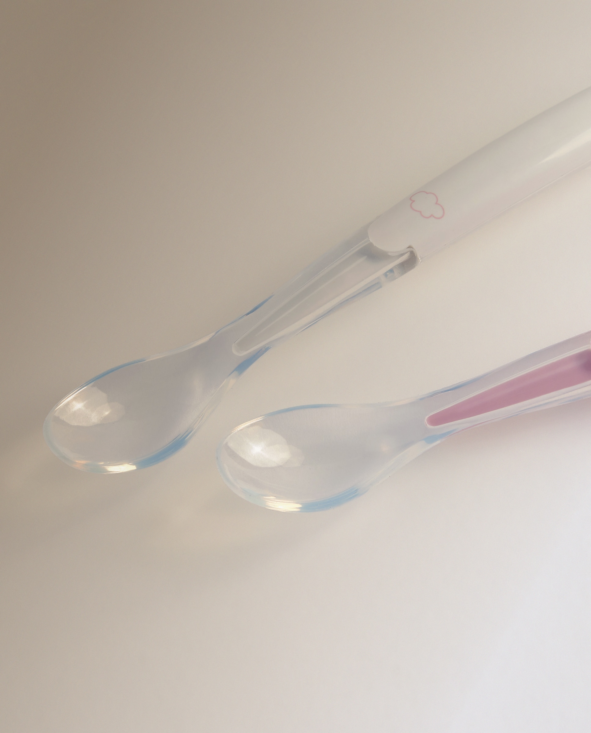 Imagen 2 de Cucharas con punta de silicona 2uds Cotton Juice Baby Home - Rosa antiguo Rosa antiguo