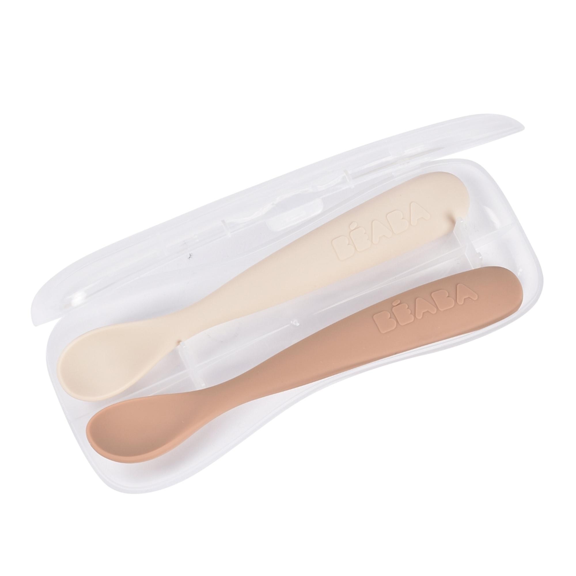 Imagem 0 de Colheres de Silicone Beaba com Estojo 2un