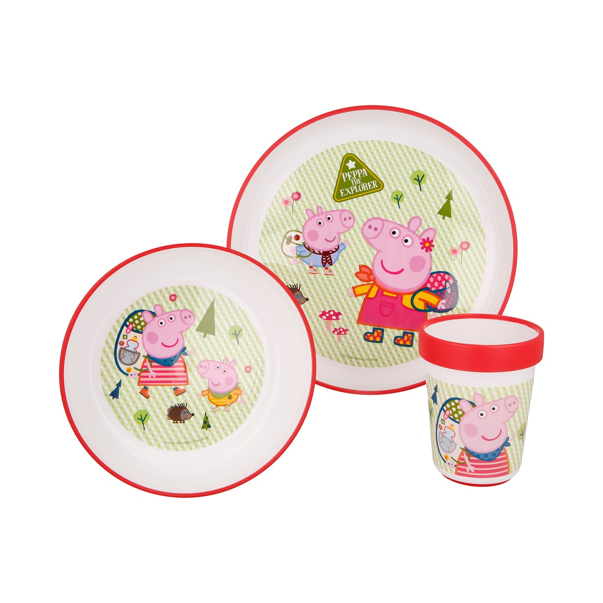 Stor - Vajilla 3 piezas Peppa Pig verde.