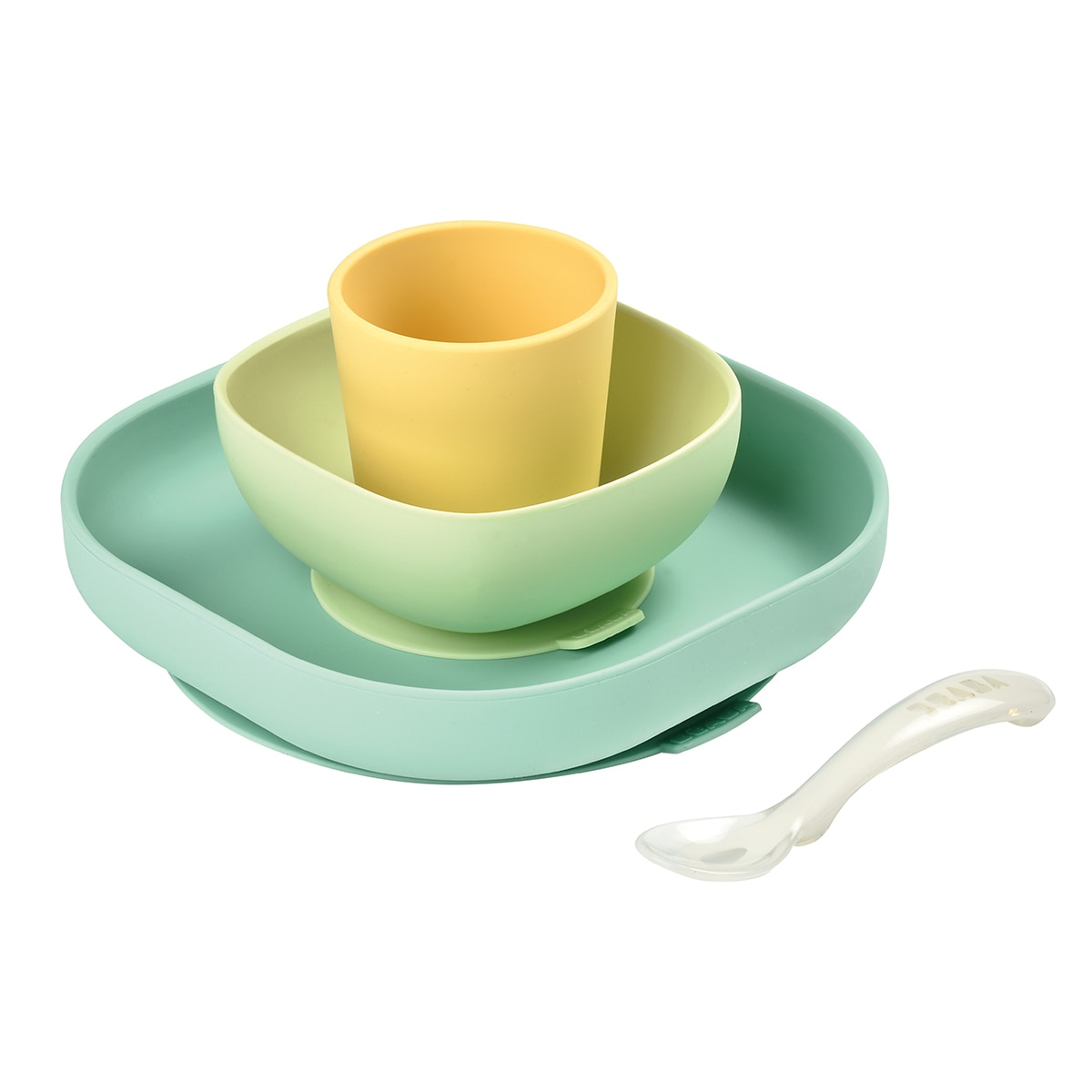 Vajilla 4 piezas silicona - Verde Verde-1