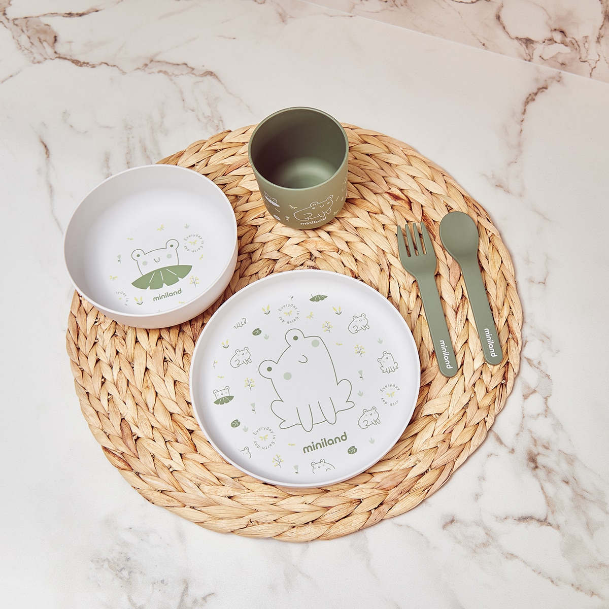 Loiça 4 Peças ECO Naturmeal Verde-escuro-3