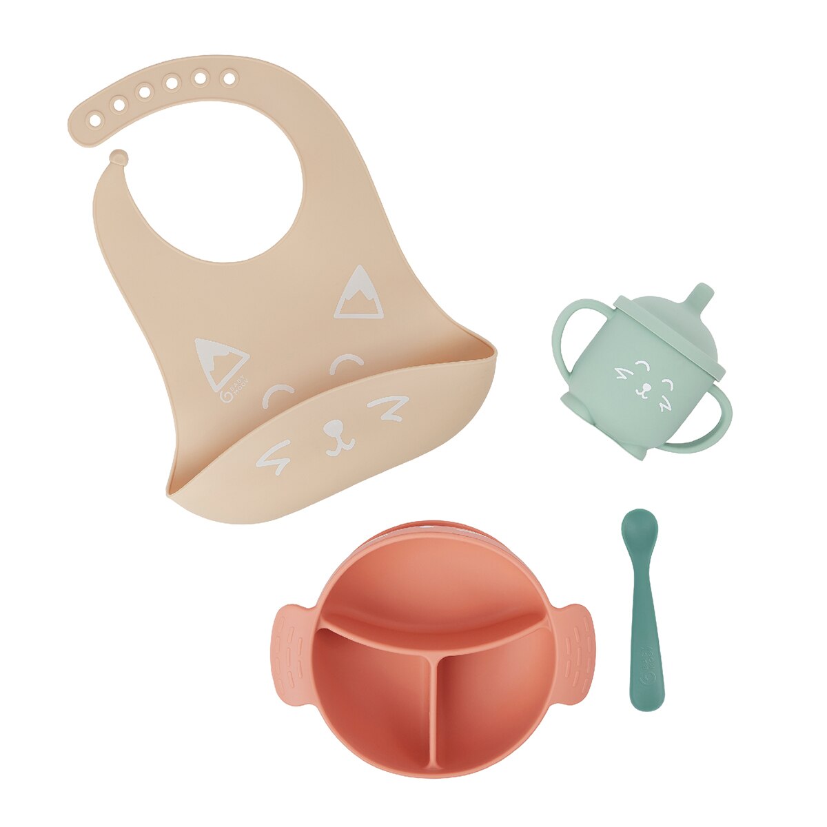 Vajilla 4 piezas Babymoov Learn Isy - Terracota Terracota-1