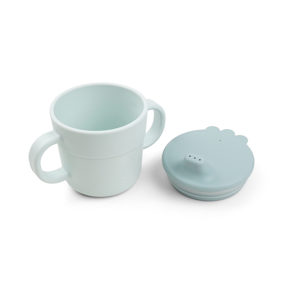 Set de vajilla Done by Deer con plato, bowl ventosa y taza de aprendizaje - Azul porcelana Azul porcelana-2