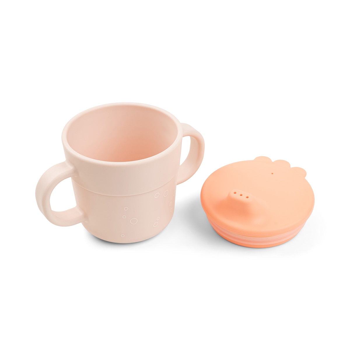 Set de vajilla Done by Deer con plato, bowl ventosa y taza de aprendizaje - Rosa pastel Rosa pastel-2