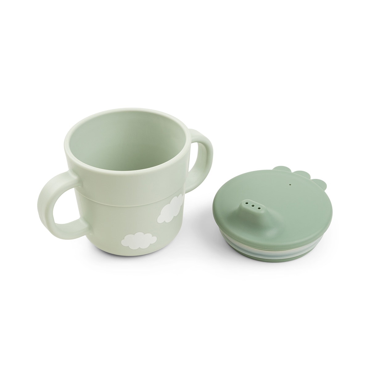 Conjunto a Minha Primeira Loiça com Tigela c/ Ventosa, Copo de Aprendizagem e Colher Verde-2
