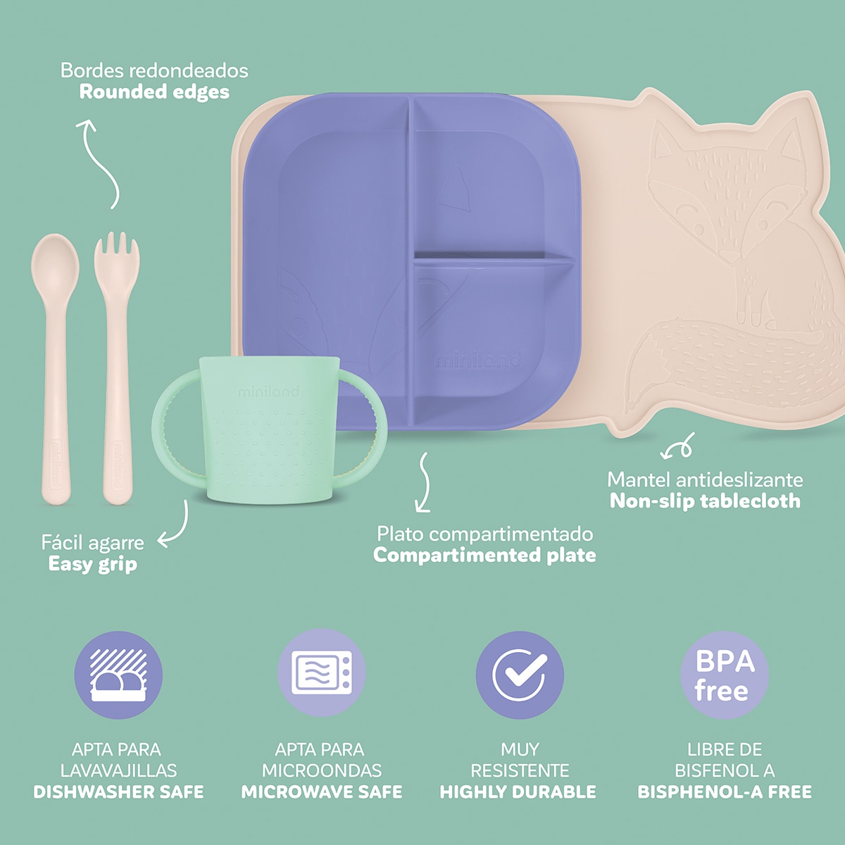 Serviço de Mesa de 5 Peças BLW Lilás-6