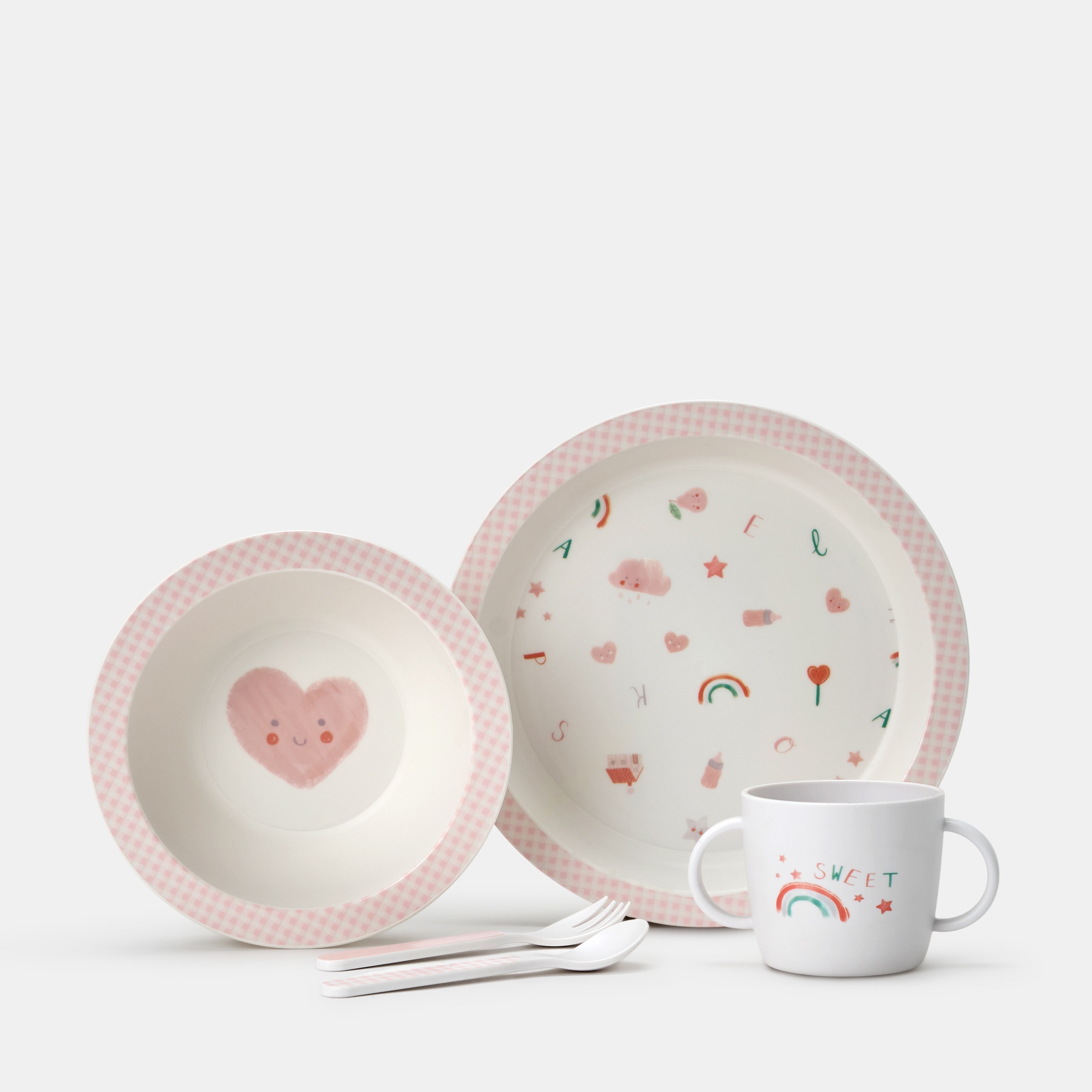 Imagem 0 de Conjunto de 5 peças Cotton Juice Baby Home Coração - coleção Abecedário
