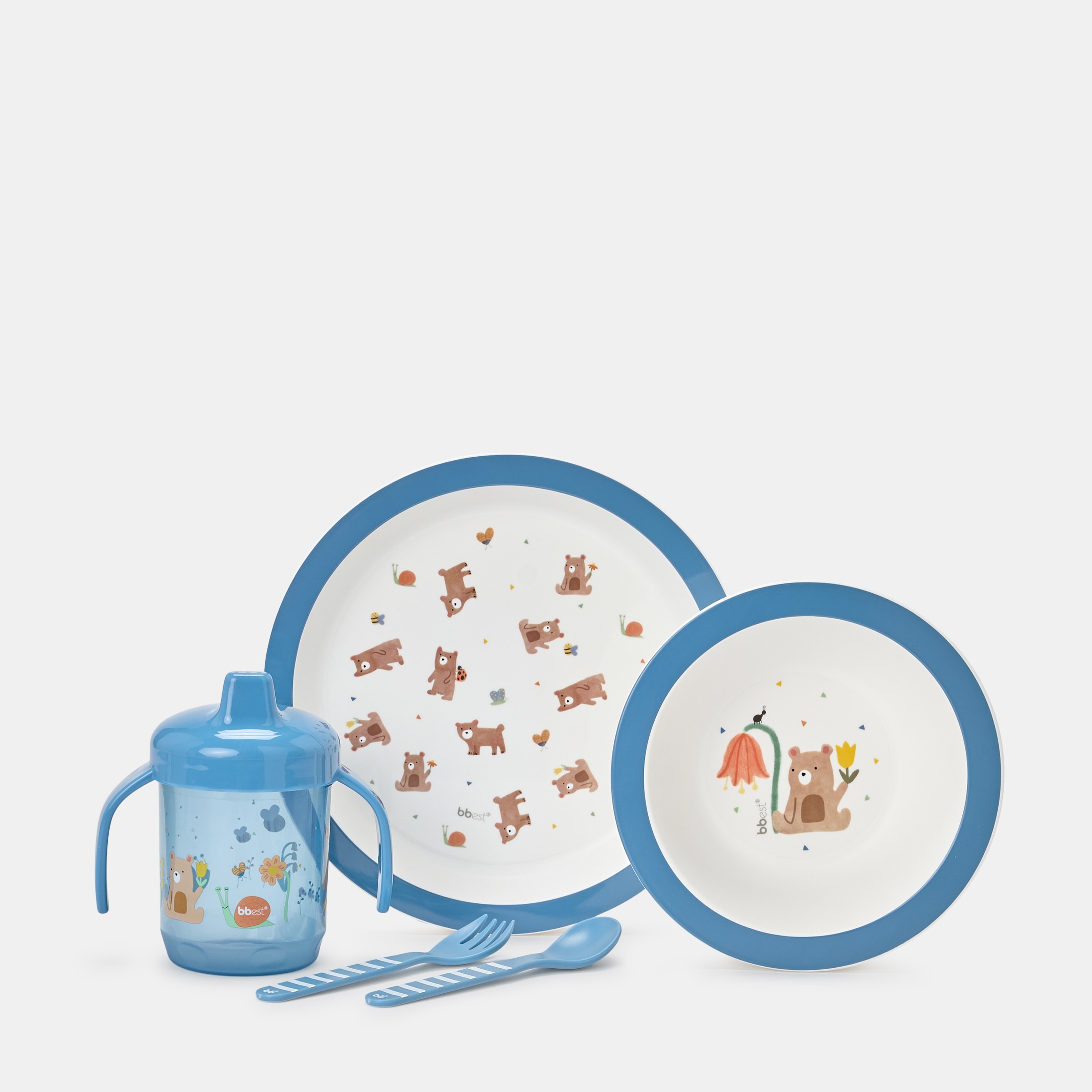 Imagem 0 de Conjunto de Refeição 5 Peças Bbest Ursos - coleção Little Bugs