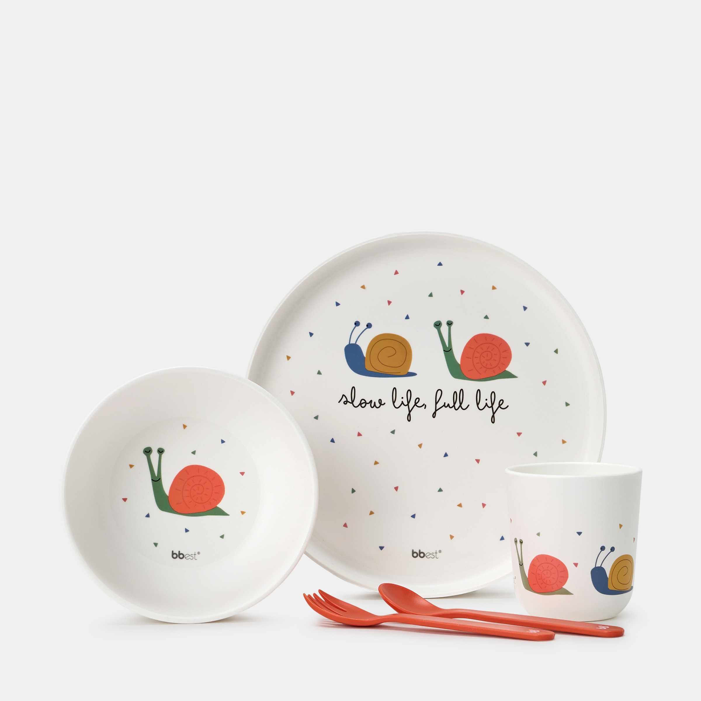 Imagem 0 de Conjunto de Refeição 5 Peças Bbest Caracol - Coleção Little Bugs