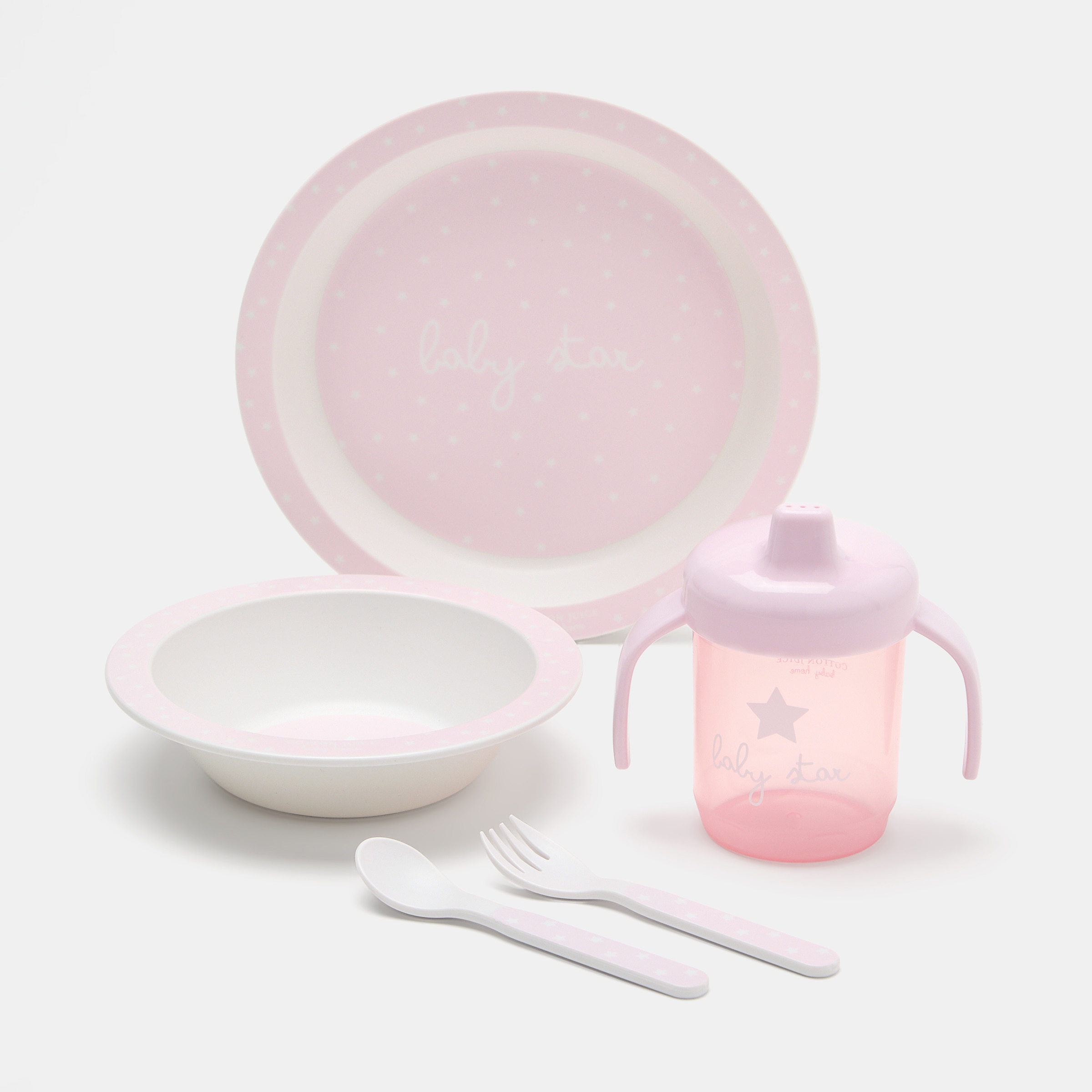 Imagem 0 de Conjunto de louça de 5 peças Cotton Juice Baby Home Estrelas