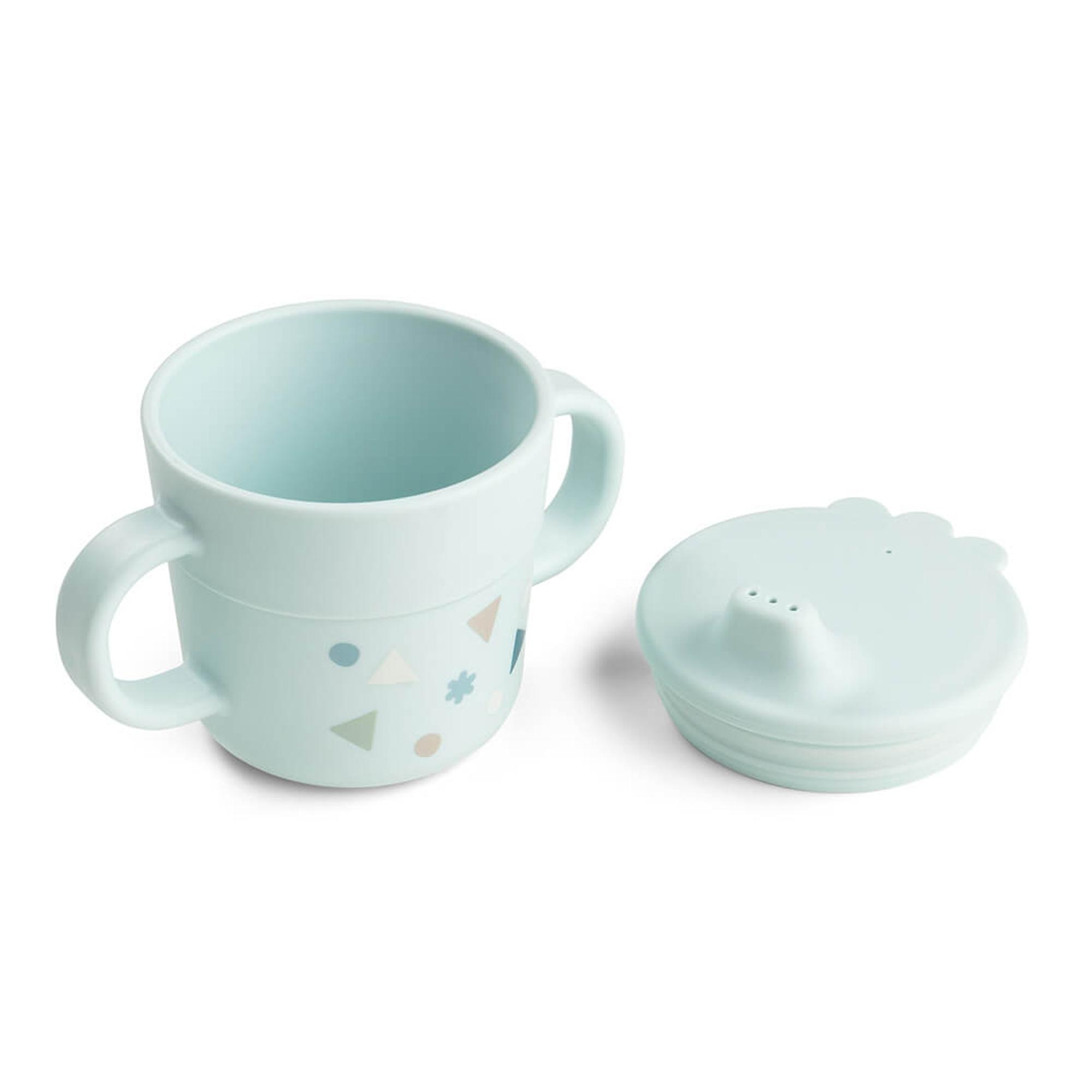 Conjunto de Loiça com Prato, Tigela de Ventosa e Copo de Aprendizagem Celebration Azul-claro-2