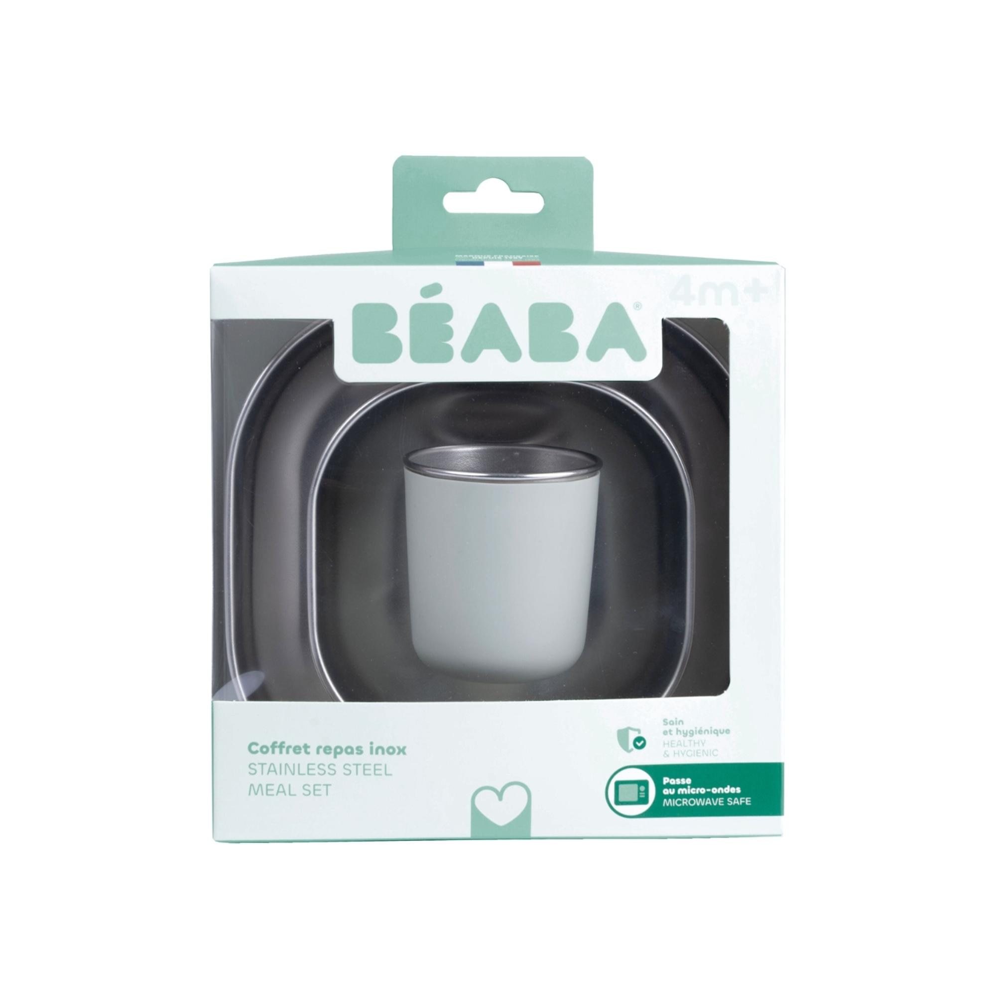 Loiça de 3 Peças de Inox e Silicone Apta para Micro-Ondas Rosa-claro-3