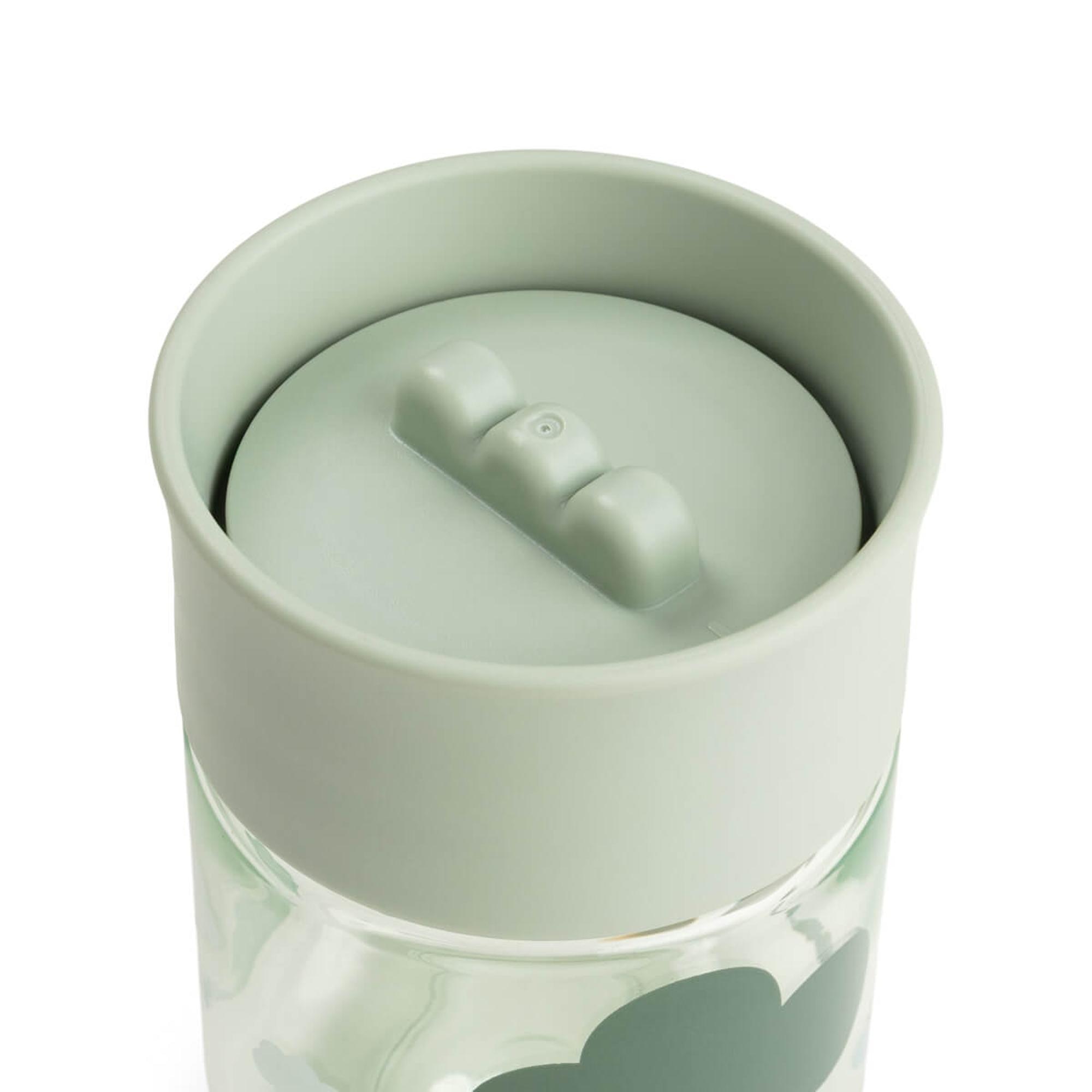 Conjunto de Loiça com Prato, Tigela de Ventosa e Copo Transparente Tiny Trails Verde Água-3