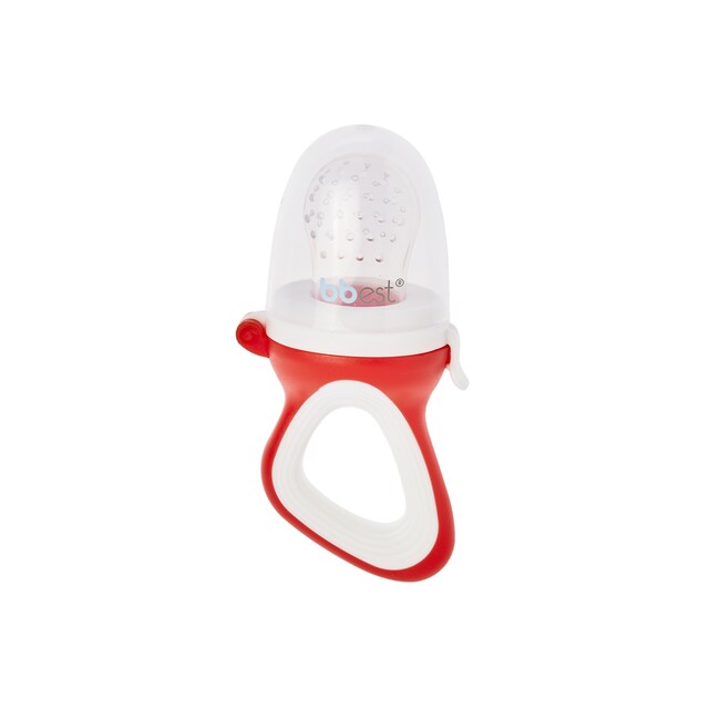 Alimentador Antiahogo bbest para frutas de silicona rojo