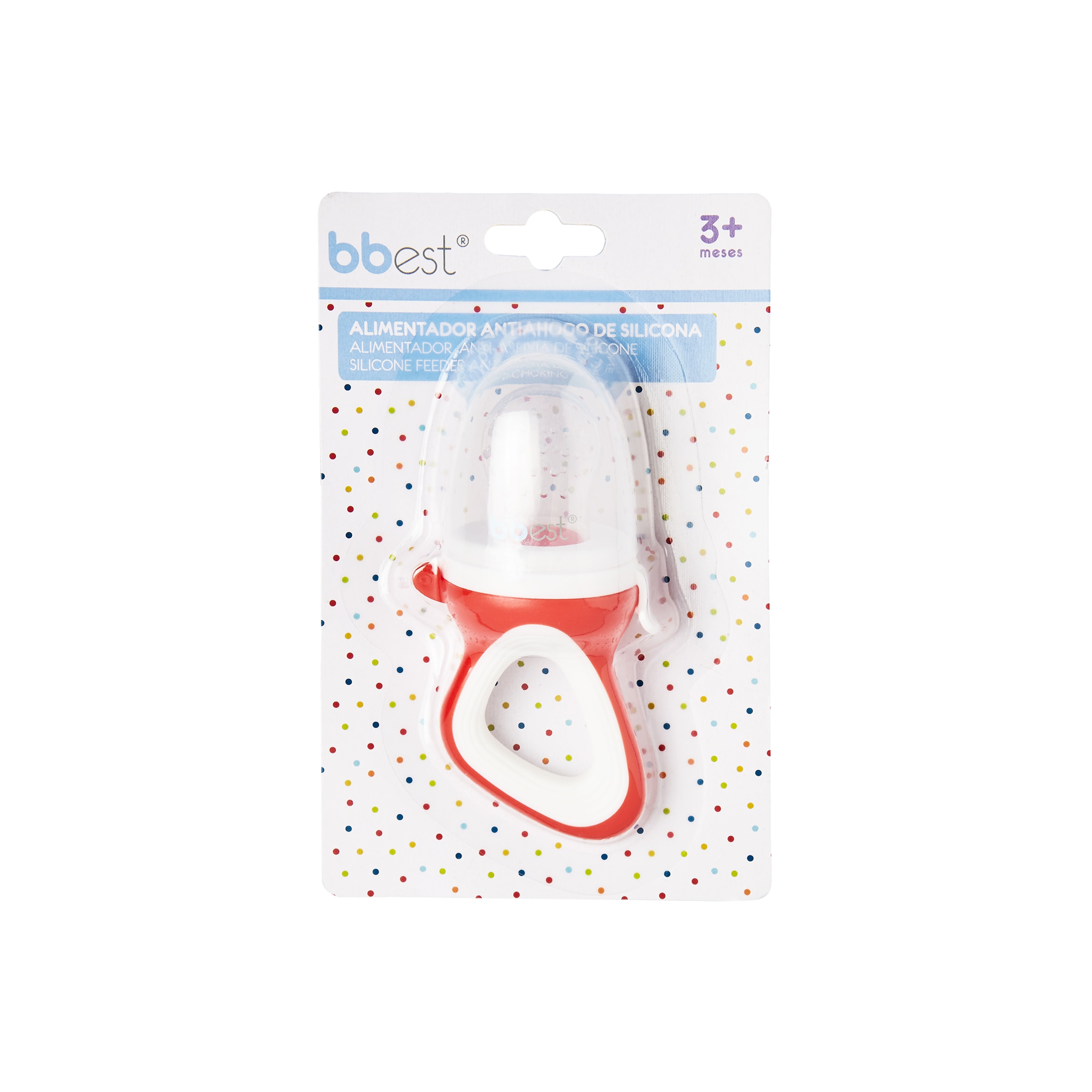 Alimentador anti-asfixia para frutas em silicone vermelho Vermelho-3