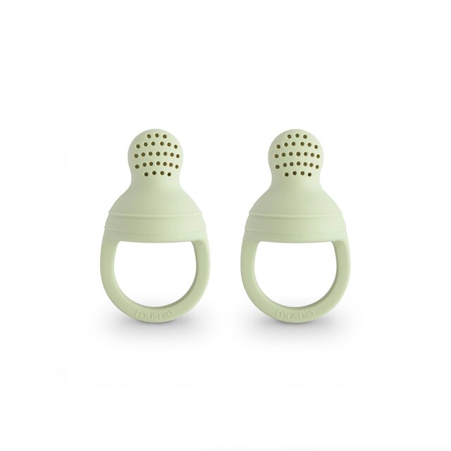 Alimentador antiahogo Mushie silicona pack 2 ud