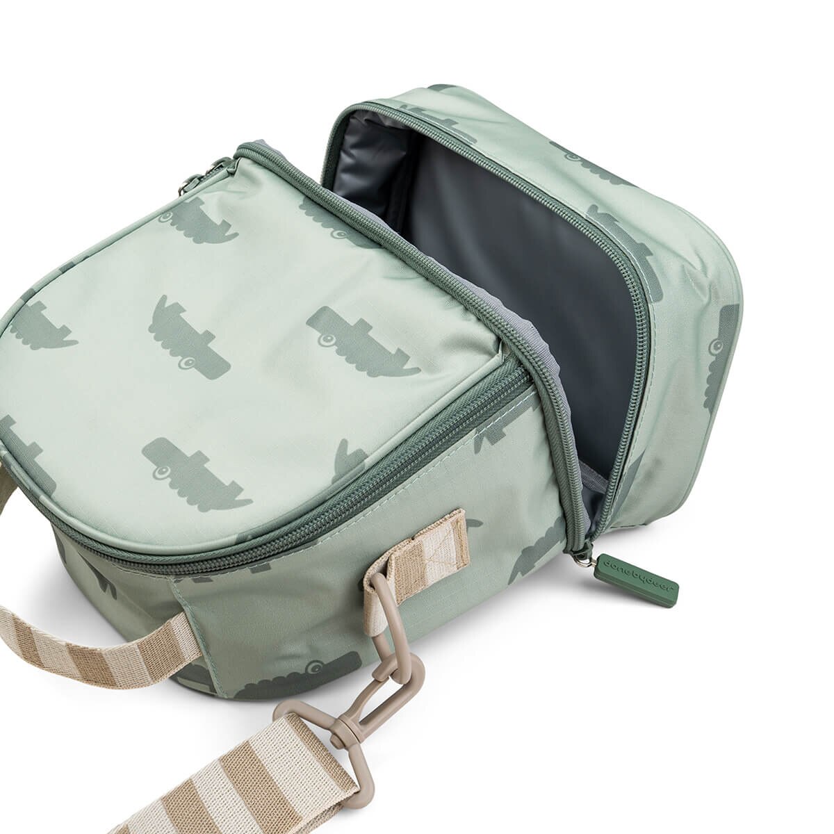 Bolso isotérmico Done by Deer doble compartimento y asa transporte - Verde anticuario Verde anticuario-2