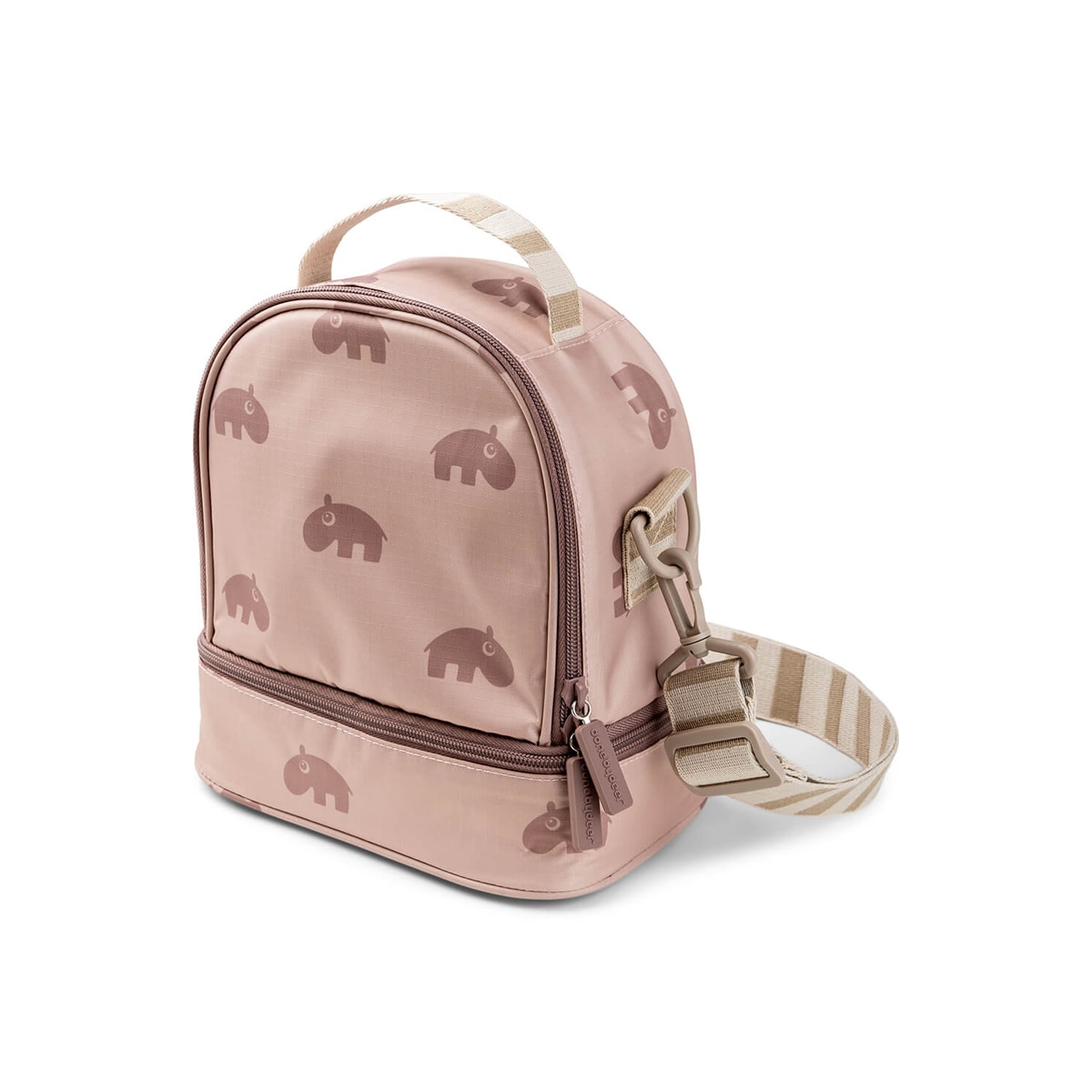 Bolso isotérmico Done by Deer doble compartimento y asa transporte - Rosa Amor Rosa Amor-1