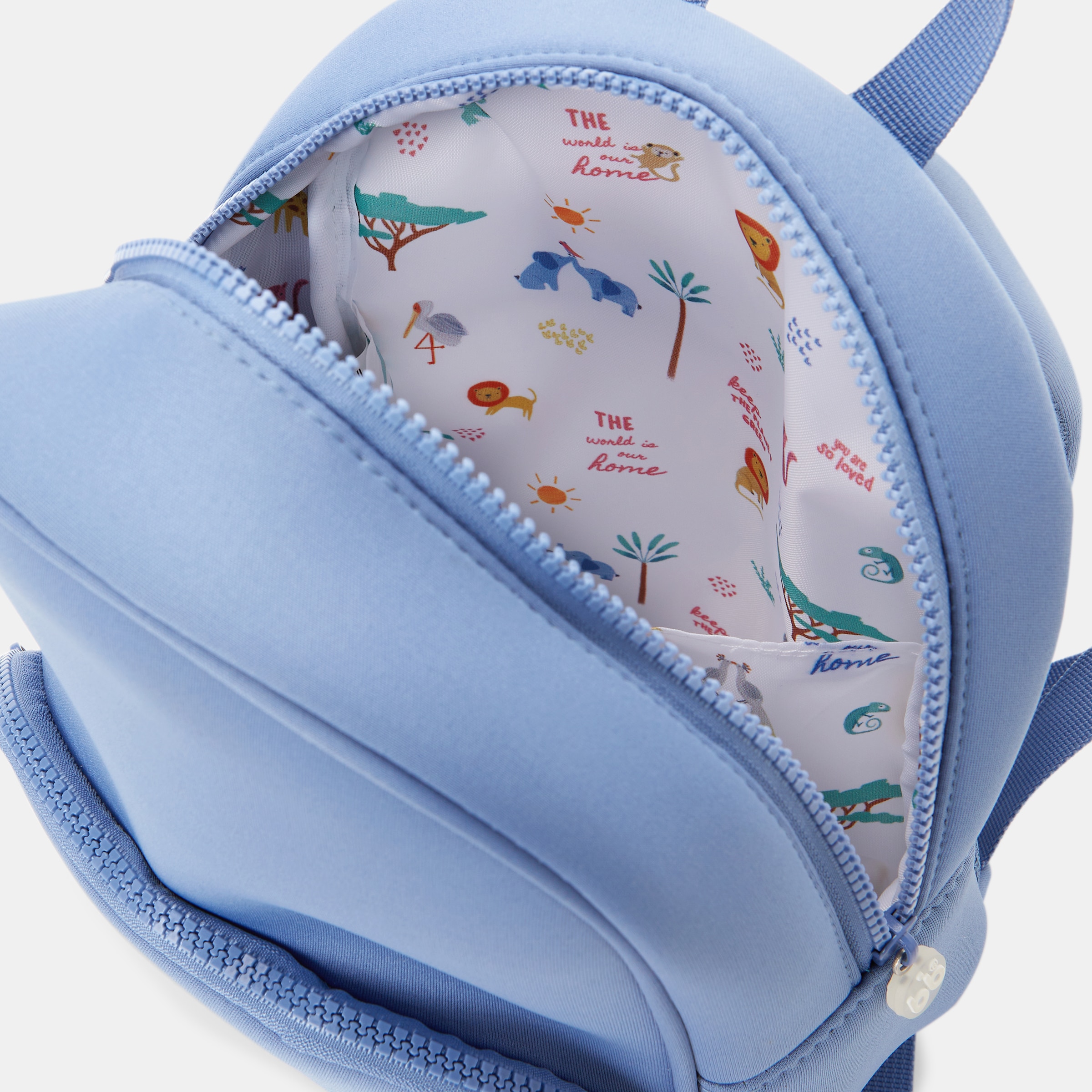 Mochila Creche com Bolso Isotérmico Azul-3