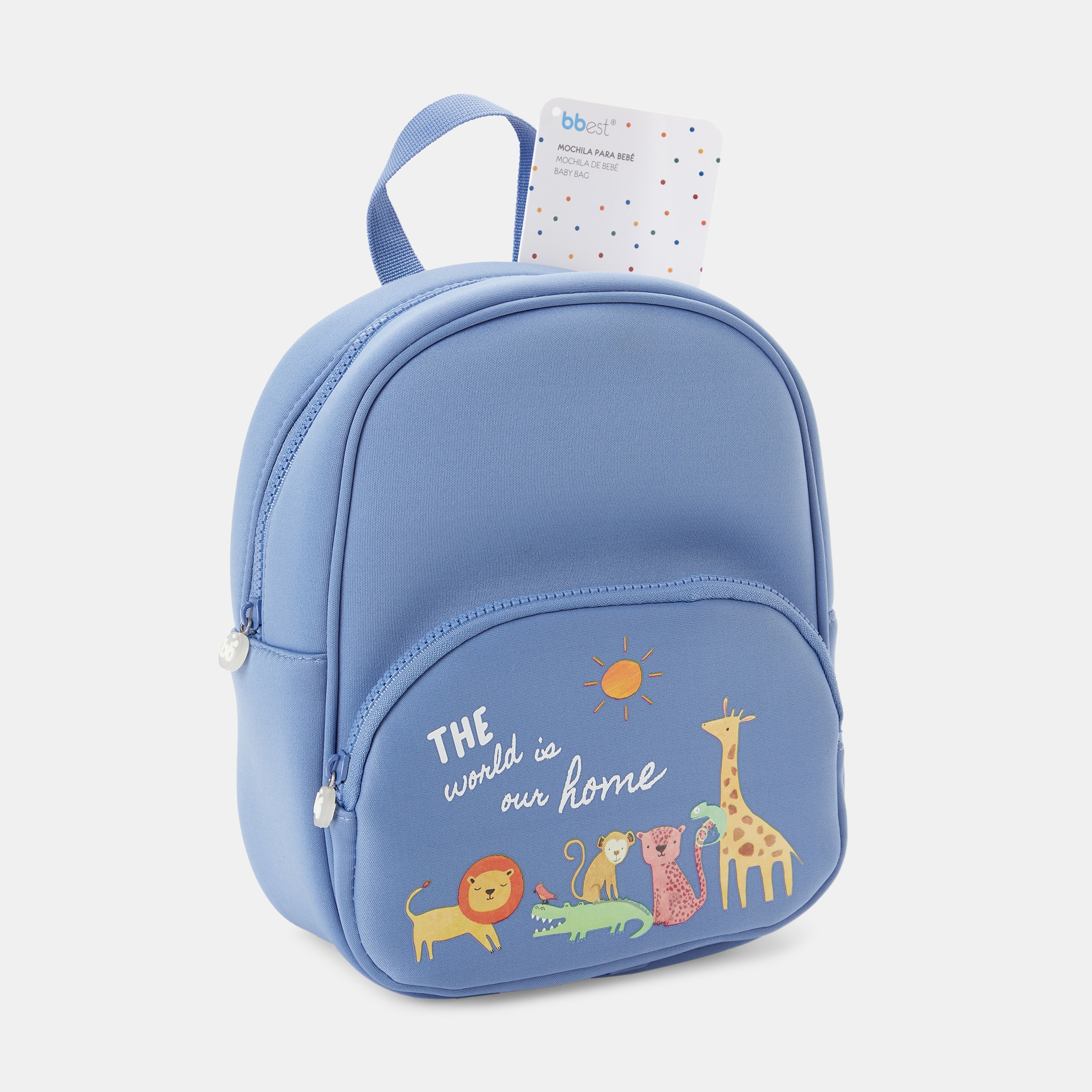Mochila Creche com Bolso Isotérmico Azul-4