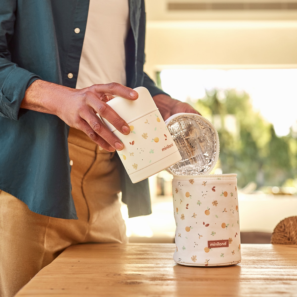 Capa de Garrafa Térmica Sólidos Thermibag - 700 ml Creme-4