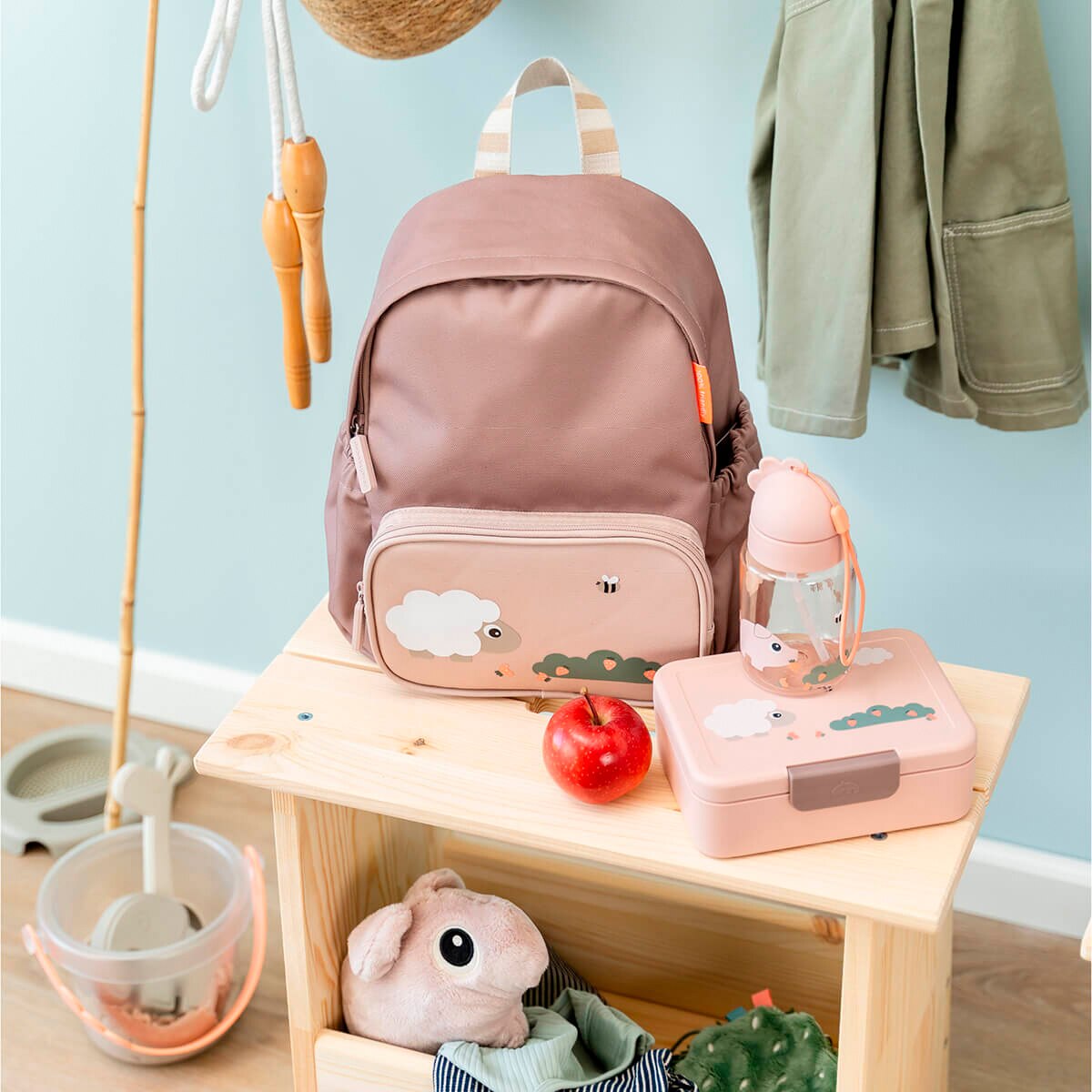 Mochila infantil guardería Done by Deer impermeable - Rosa pálido Rosa pálido-4