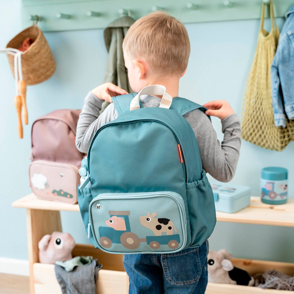 Mochila infantil guardería Done by Deer impermeable - Azul Cielo Azul Cielo-4
