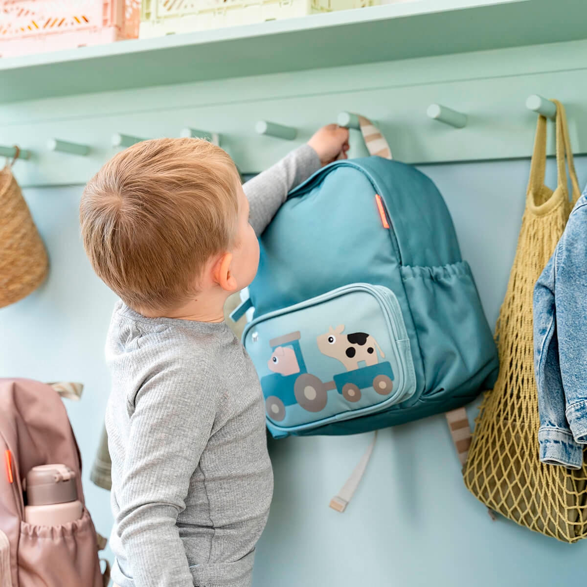 Mochila infantil guardería Done by Deer impermeable - Azul Cielo Azul Cielo-6