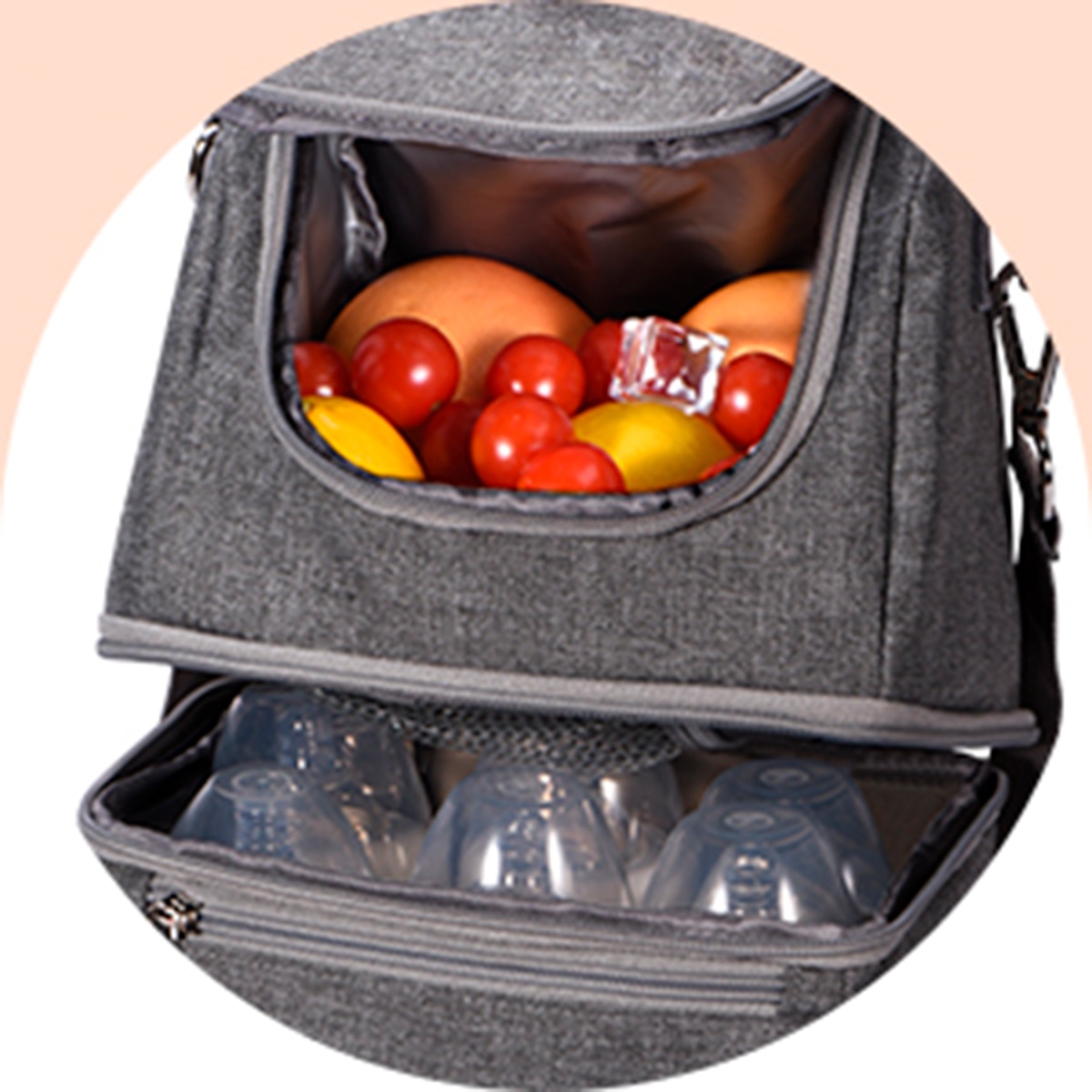 Bolsa isotérmica Momcozy Cinzentos-6