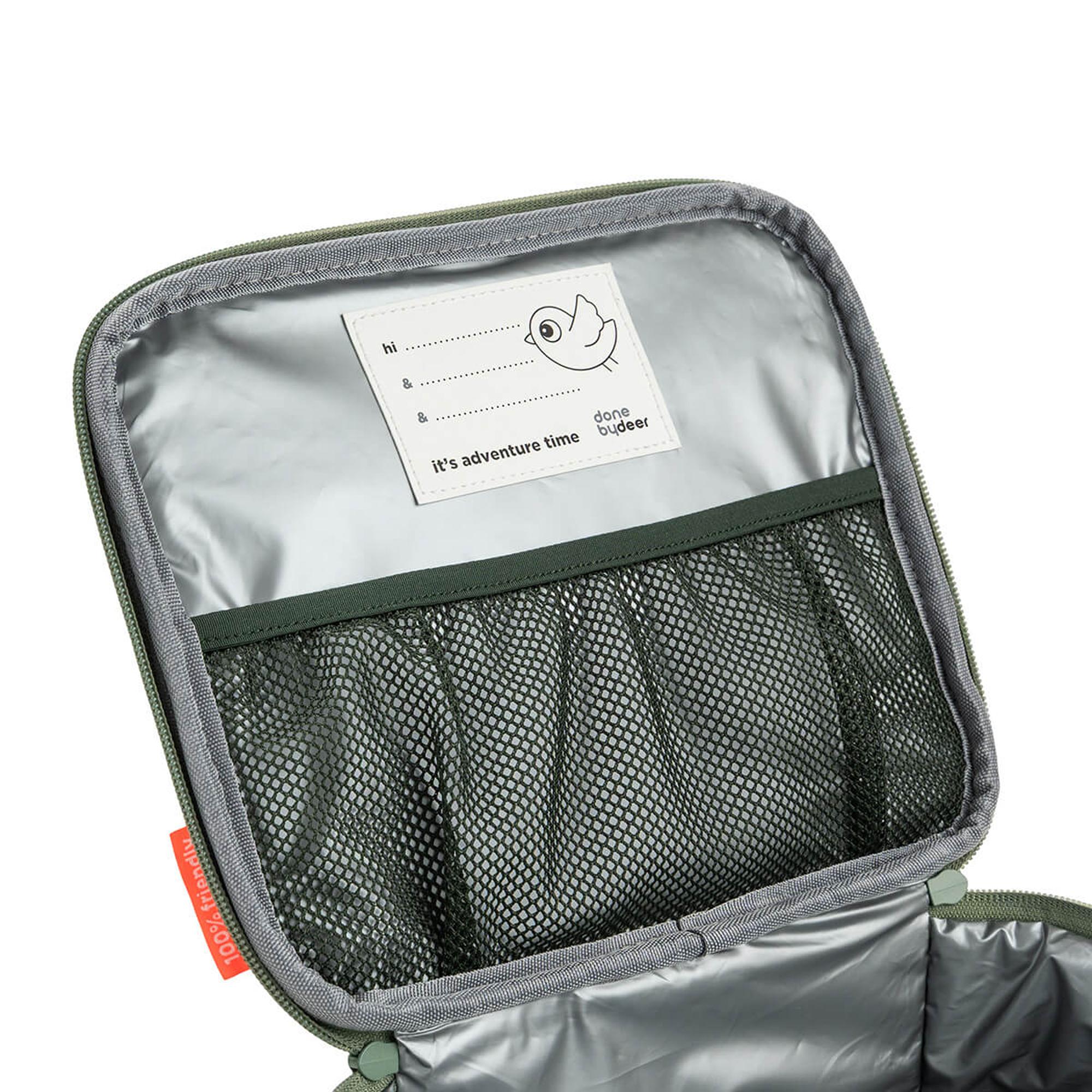 Saco Térmico para Almoço 400 ml Coleção Tiny Trails Verde-militar-3