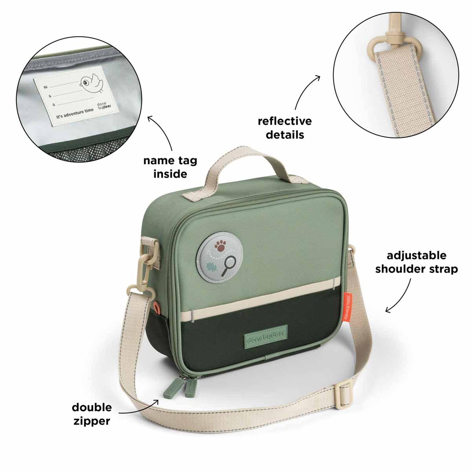 Saco Térmico para Almoço 400 ml Coleção Tiny Trails Verde-militar-5