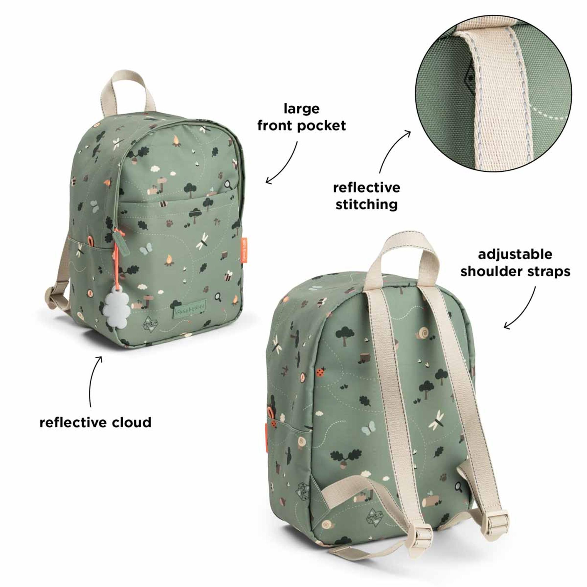 Mochila para Creche 7,5 L Coleç. Tiny Trails Verde-militar-5