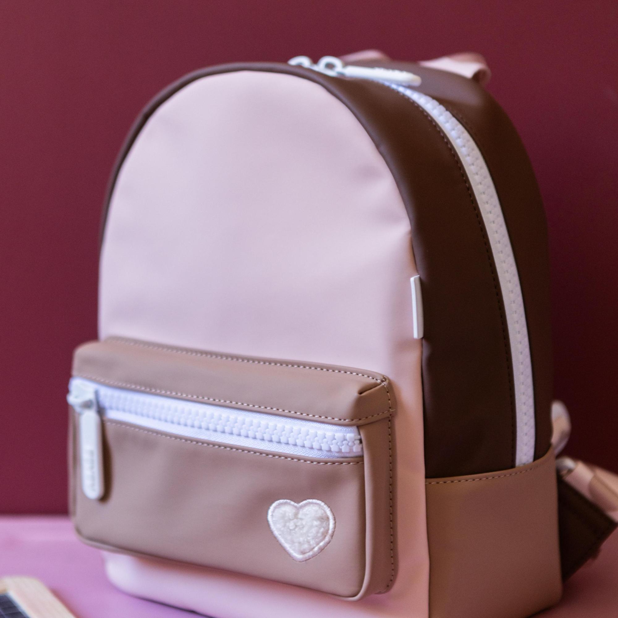 Mochila de Creche Faro em Tecido Waterproof Rosa antigo-2
