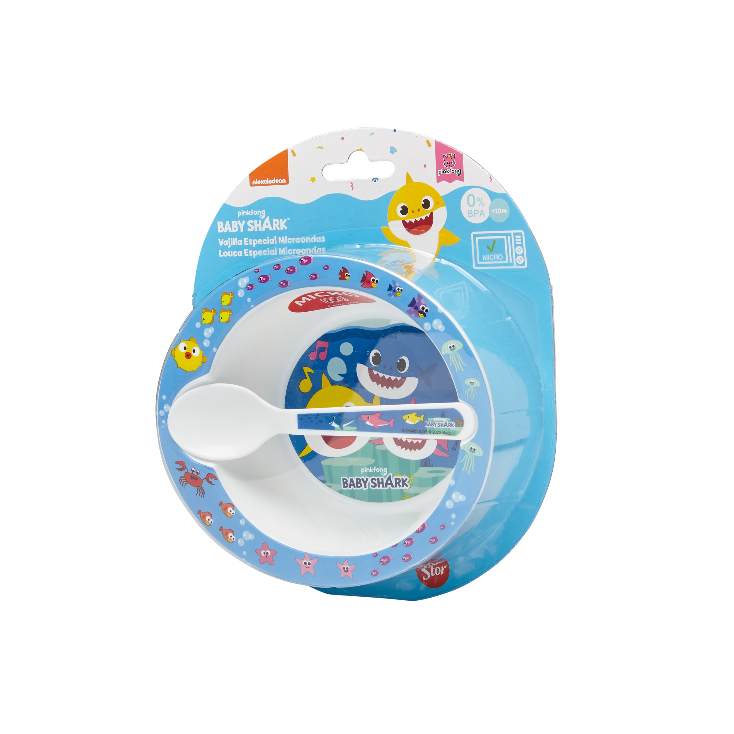 Juego de Bol y Cuchara Baby Shark Micro Baby - Multicolor Multicolor-2