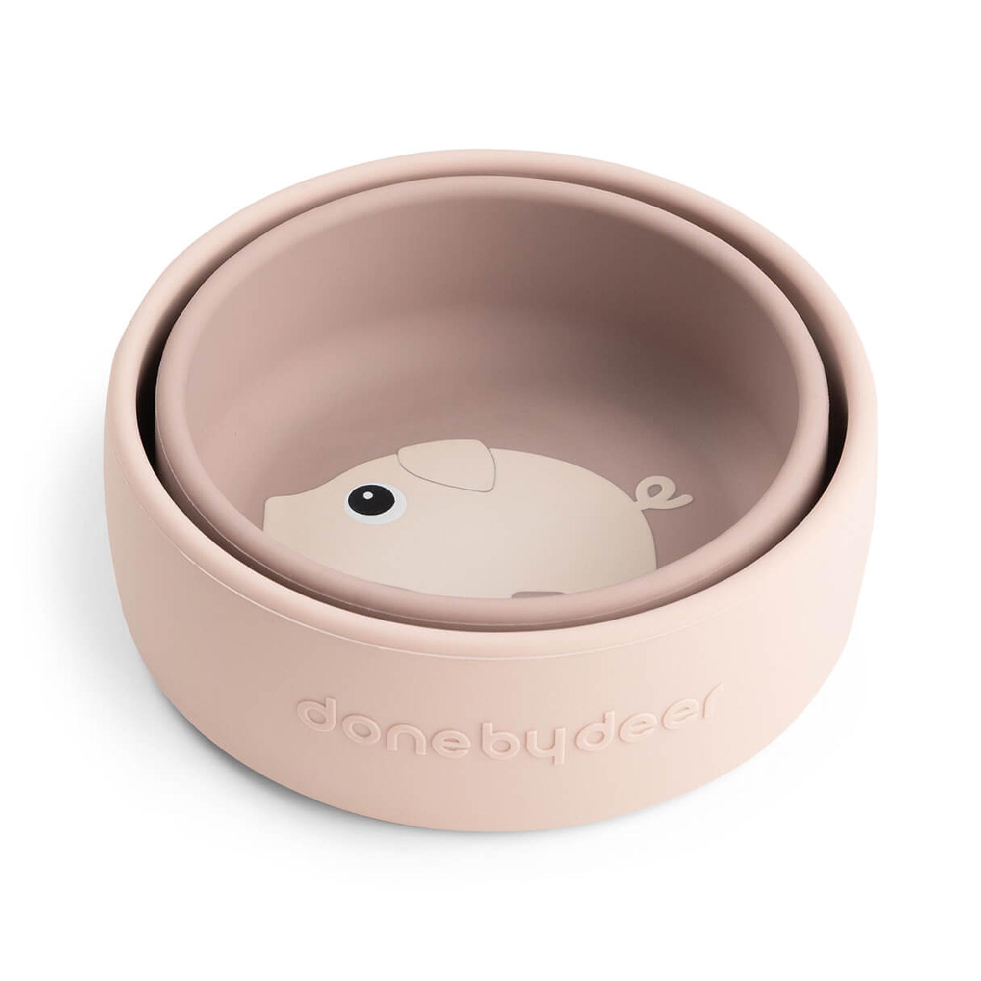 Tigelas de Silicone Conjunto 2 Unid. Rosa-claro-2