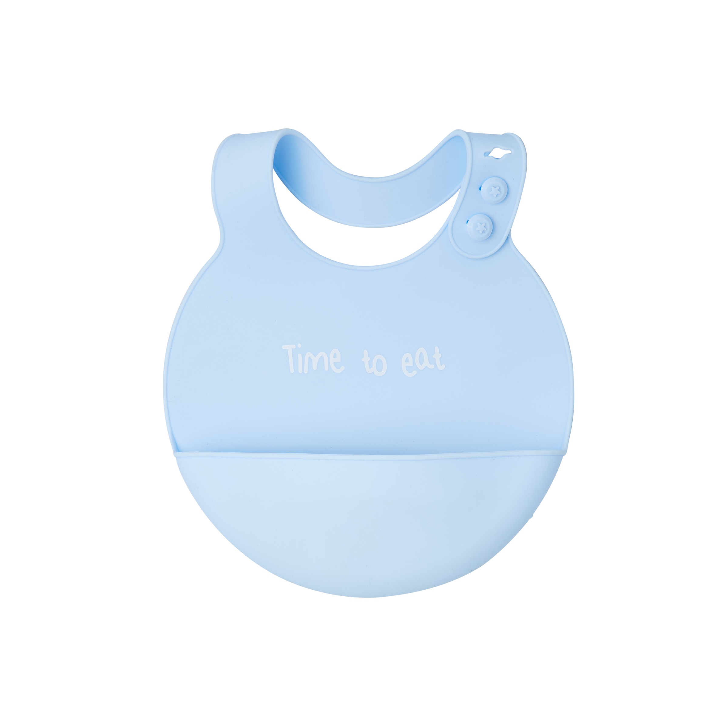 Babero silicona Cotton Juice Baby Home con bolsillo - Azul Azul-1