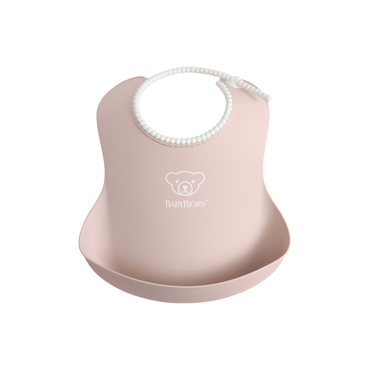 Babero de plástico BabyBjörn cuello ajustable - Rosa pastel Rosa pastel-1