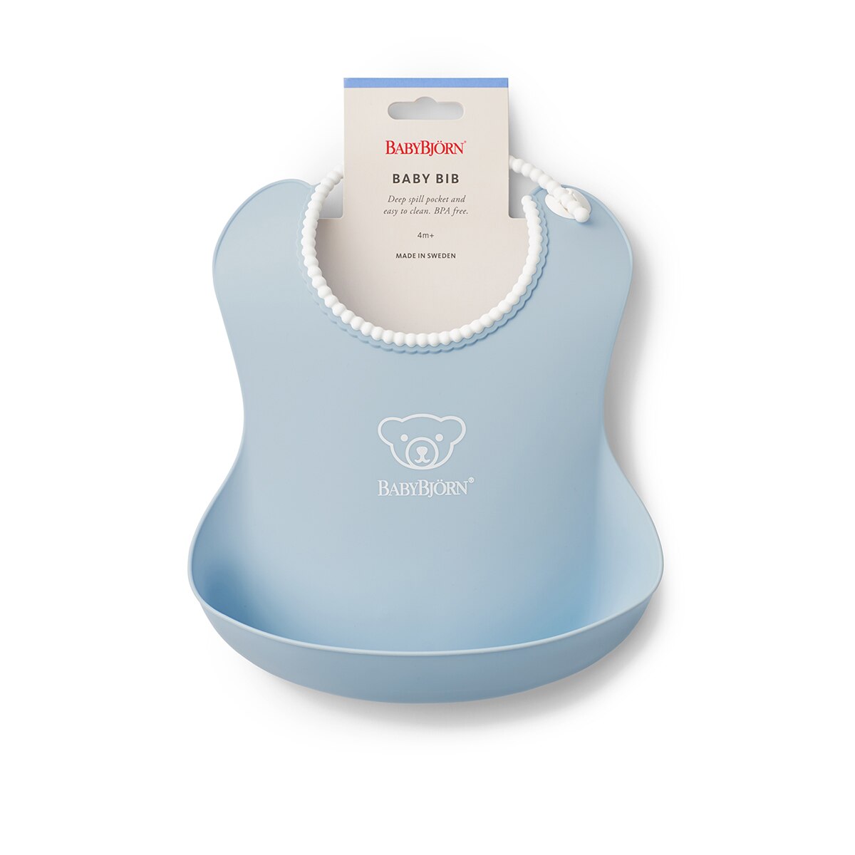 Babero de plástico BabyBjörn cuello ajustable - Azul pastel Azul pastel-2