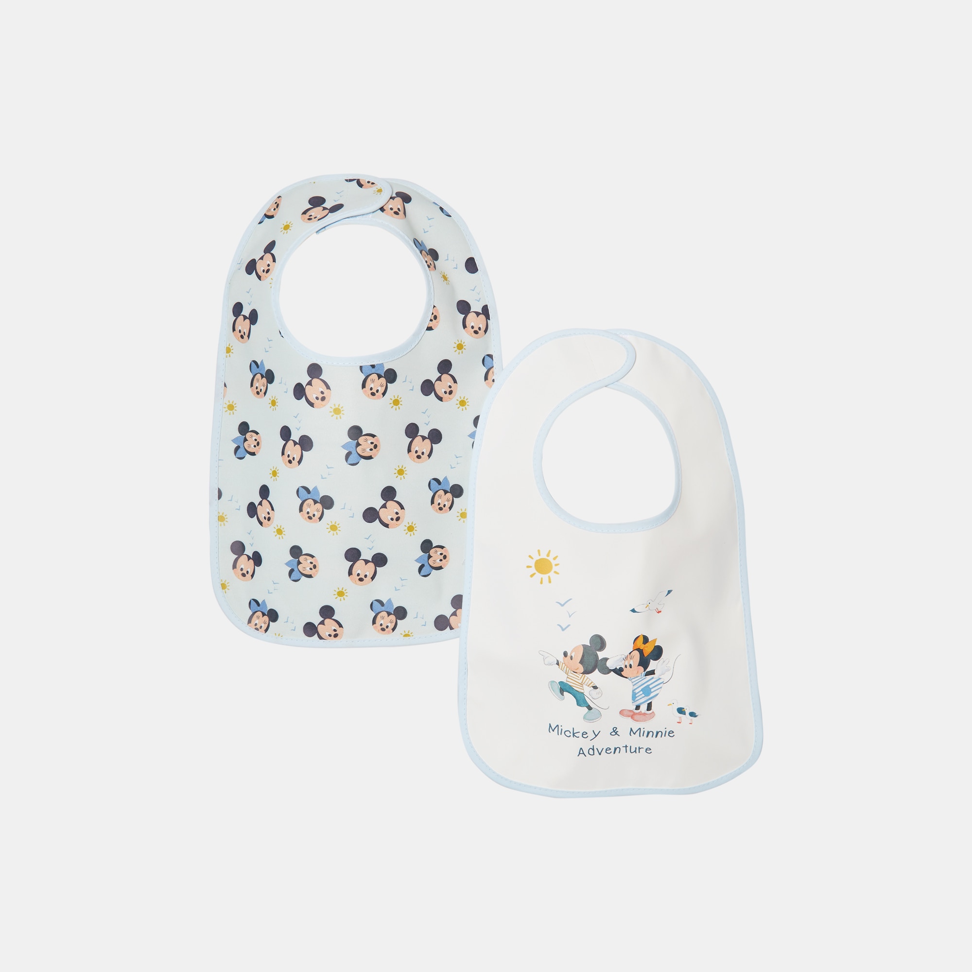 Imagem 0 de Pack 2 Babetes Mickey & Minnie com Bolso - Multicolor