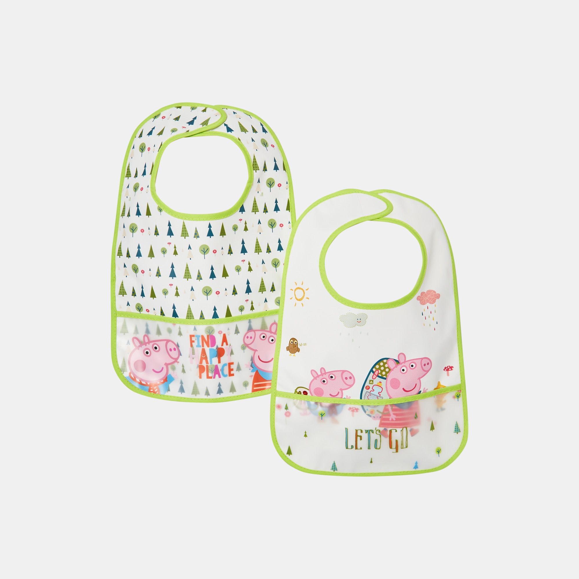 Imagem 0 de Pack de 2 babetes com bolso multicolor