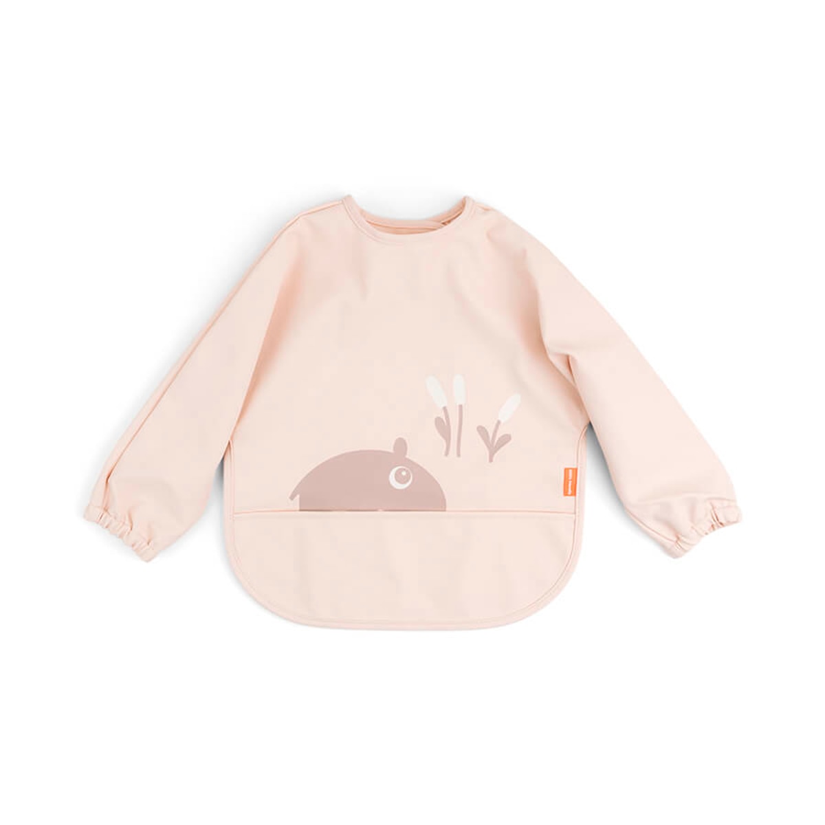 Done by Deer - Babero impermeable Done by Deer con bolsillo recoge migas y mangas.