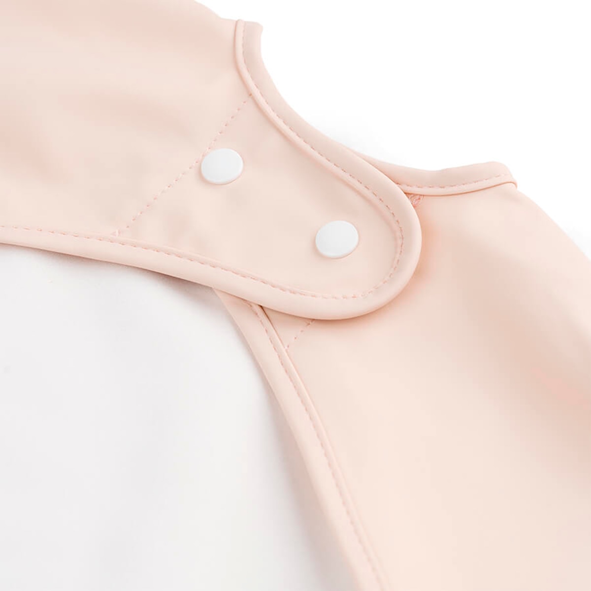 Babero impermeable Done by Deer con bolsillo recoge migas y mangas - Rosa pastel Rosa pastel-3