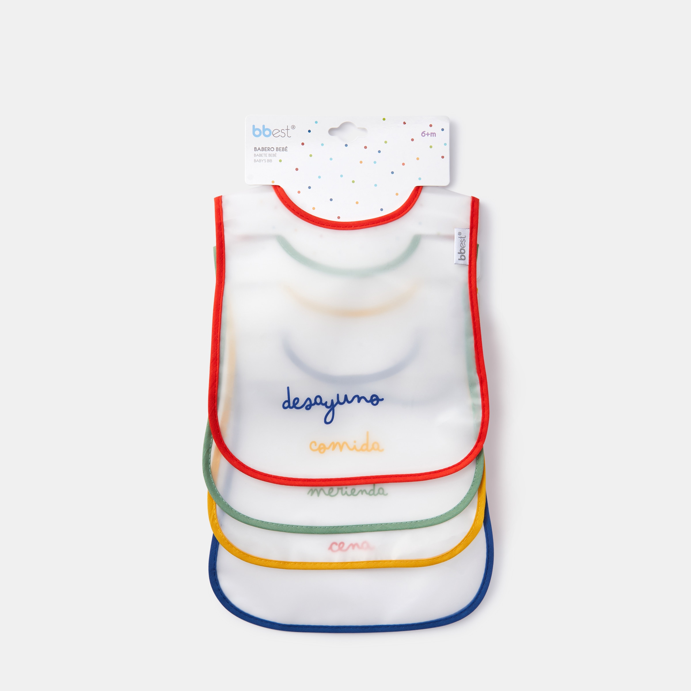 Pack de 4 Babetes Comidas Multicolor-3
