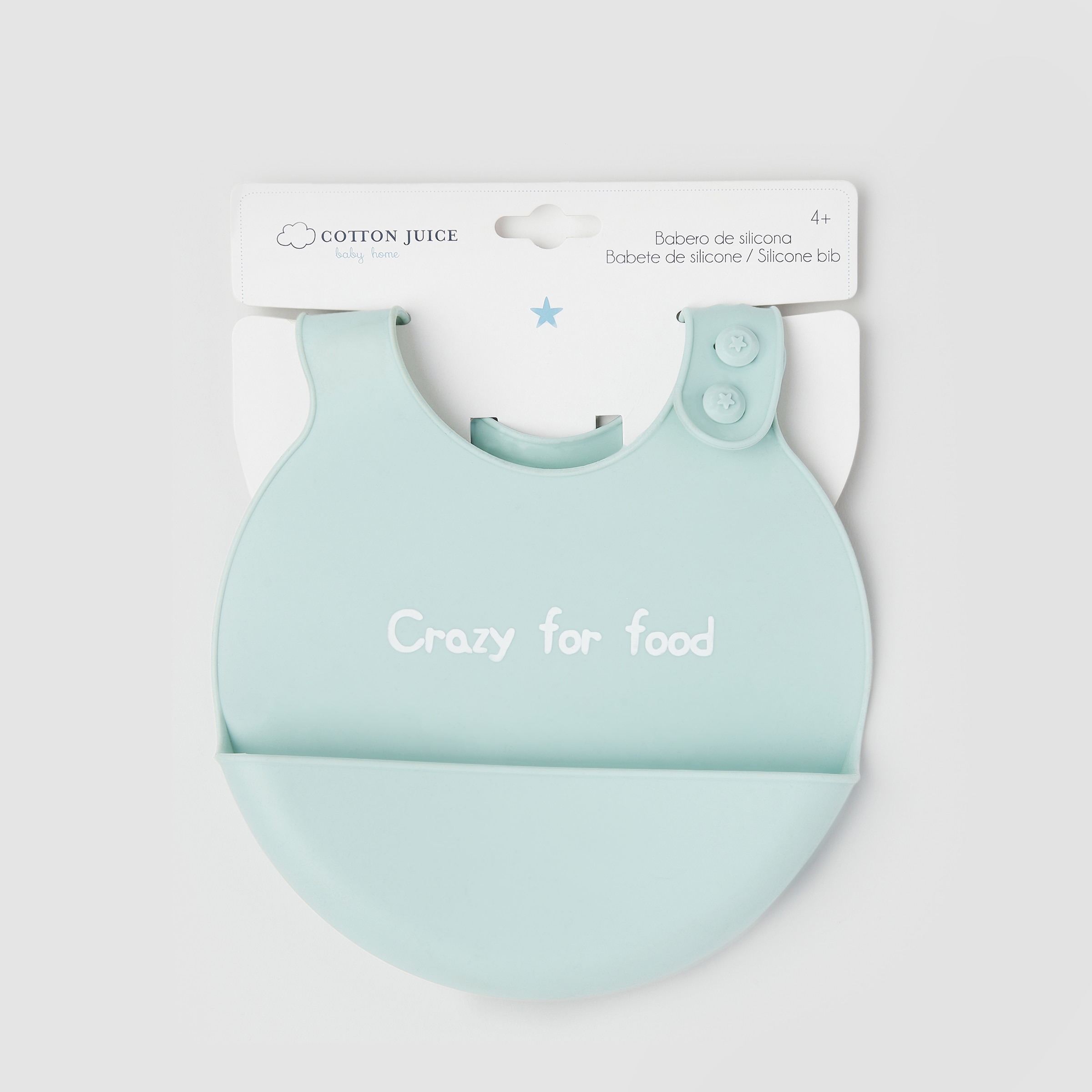 Babete de Silicone com Bolso Verde-3